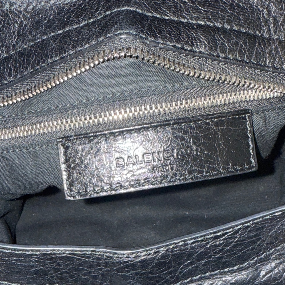 Balenciaga Black Leather Satchel with Silver Hardware Accents - Picture 5 of 8